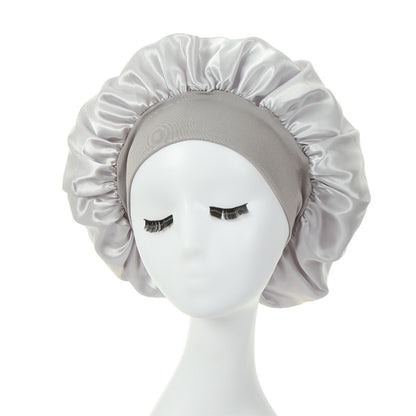 Sleep Bonnet, Soft Silk Bonnet With Elastic Band For Curly Hair, Satin Bonnet For Women Sleep Hair Care, Breathable Silk, Seven Colors Available 1piece Luxury Shower Cap For Women