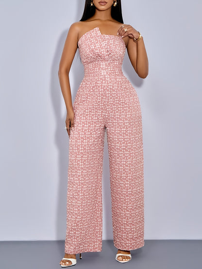 Vintage Style Elegant Floral Texture Business Trousers for Women