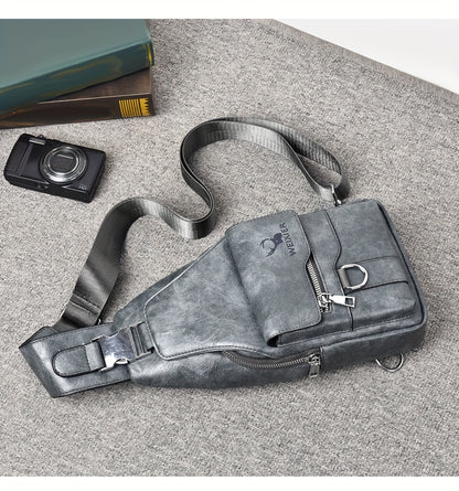 New and Wear-Resistant Men's Crossbody Bag, Handbag, Shoulder Bag, Chest Bag, Made of Wear-Resistant Fabric, with Large Capacity, Convenient to Carry, Suitable for Daily Work, Leisure, and Travel, Available in Multiple Colors