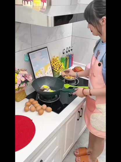 4-Hole Non-Stick Frying Pan with Wooden Handle - Maifanstone Coating, Induction Compatible, Durable Cookware for Eggs, Pancakes, and More, Modern Kitchen Cookware | Ideal Gift For Holidays, Christmas, Halloween, Frying Pan Fo