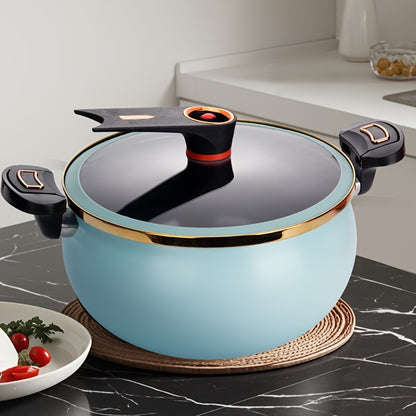 A 7L Large Capacity Multifunctional Soup Pot, 26Cm/10In, Suitable for Cooking And Stewing, Compatible with Gas And Induction Cookers.