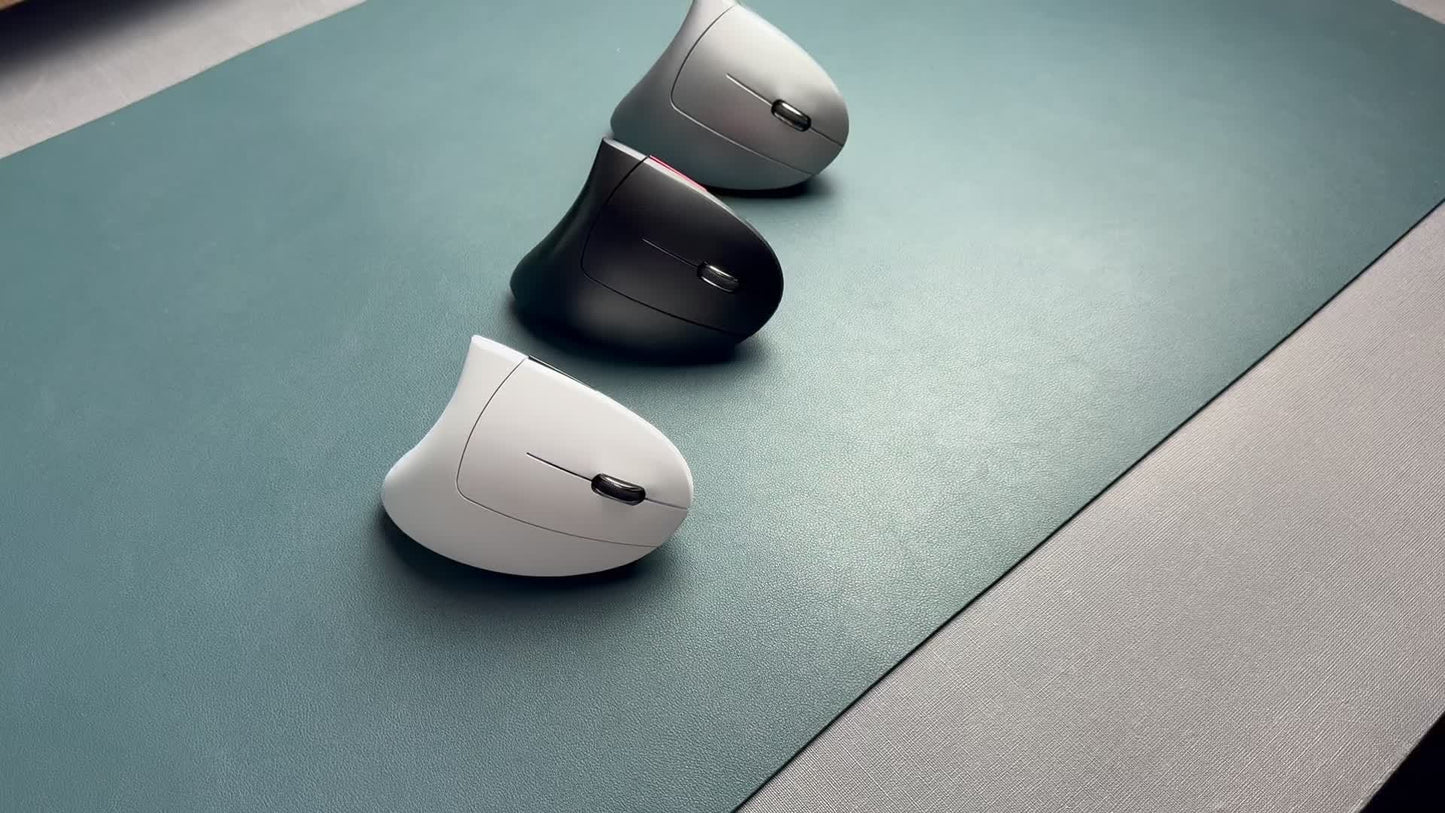 HXSJ Dual-Mode Wireless Vertical Mouse, Large Battery, Suitable for PC Laptops and Desktops! Ideal for Office and Travel, USB Charging, Optical Movement Detection, Right-Handed, Plastic Material, Windows 7 Compatible, No Char