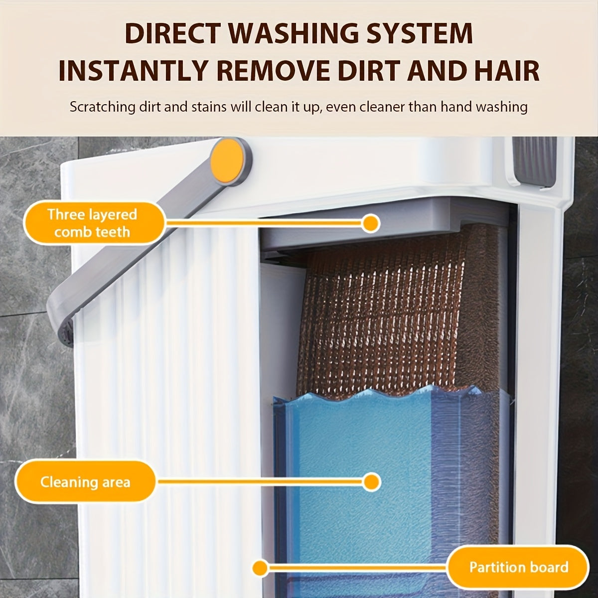 LDQ Heavy-Duty Mop & Bucket Set with 4 Washable Reusable Pads (Compatible with /Mop) - Wet/Dry Floor & Window, Space-Saving Stackable Design, Manual Operation for, Office, Commercial Use - No Required