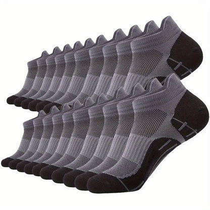 20 Pairs of Men's Socks, 10/20 Pairs Low-Cut Comfort Cushion Casual Socks