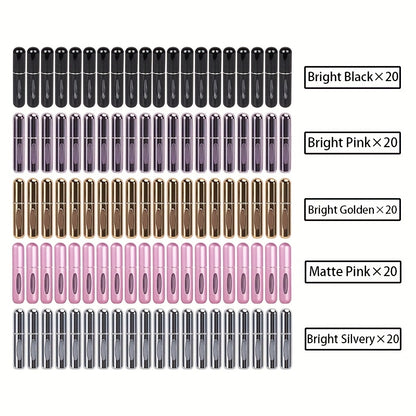 For Mini Portable Refillable Perfume Atomizer - Aluminum Mist Spray Bottle for Travel, Multi-Color Options, Fragrance-Free (Bubble-Free), Refillable Perfume Bottle|Compact Design|Aluminum Atomizer, Perfume Bottl