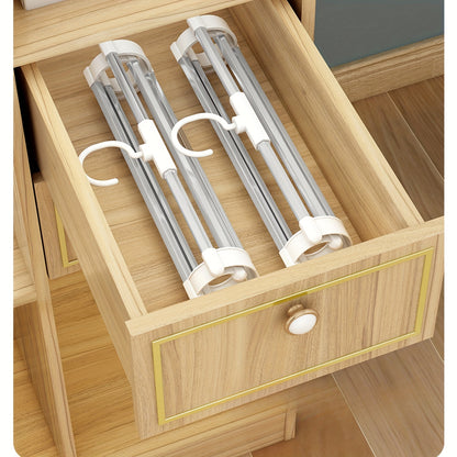 3pcs Space-Saving Foldable Stainless Steel Pants Rack - Rust-Resistant Wardrobe Organizer for Jeans, Leggings & Pants - Durable Plastic Hangers with Multiple Hooks, Ideal for Home & Retail Use, Clothes Organizer Storage