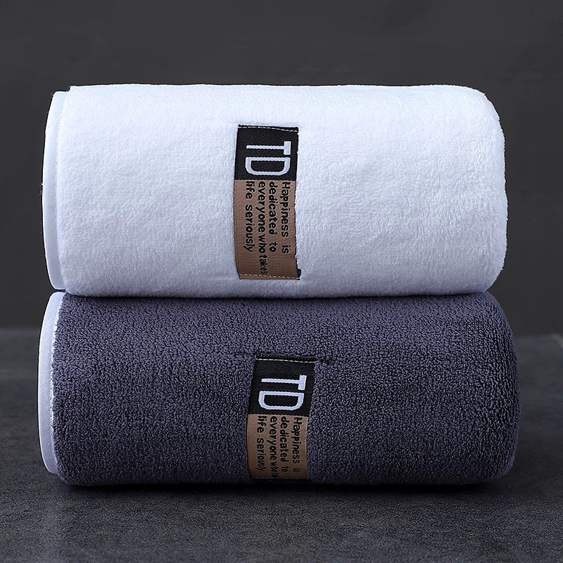 9pcs Large Size Three Colors Super Soft Super Absorbent Bath Towel Set, Blue, White, Gray Composition, Exquisite and Durable, Not Shedding, 5-Star Standard
