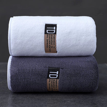 9pcs Large Size Three Colors Super Soft Super Absorbent Bath Towel Set, Blue, White, Gray Composition, Exquisite and Durable, Not Shedding, 5-Star Standard