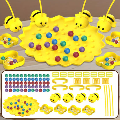 69pcs Beehive Fishing Game Set | STEM Fine Motor Skills Toy for Kids Ages 3-8 | Magnetic Fishing Rods Multiplayer Family Board Game | Classroom Party Birthday Gift | Halloween/Christmas Educational Present, Best for Christmas