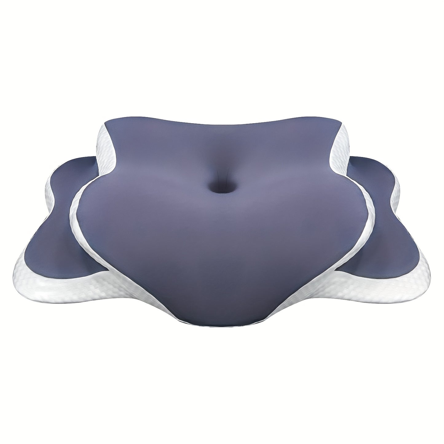 Almofada ergonómica em forma de borboleta em roxo - Tecido de malha respirável, ideal para quem dorme de lado, de costas e de barriga para baixo, oferece suporte para o pescoço e é o presente perfeito para pessoas de meia-idade.