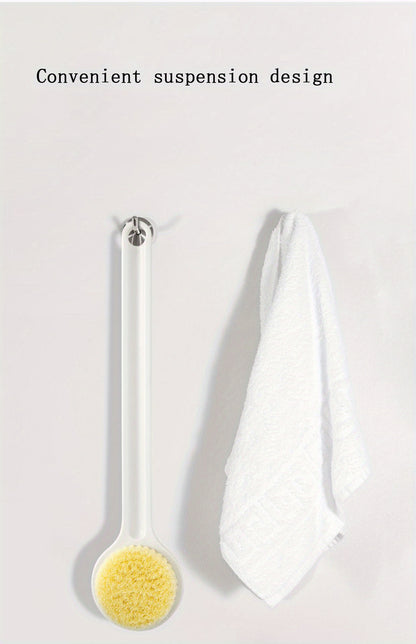 Long Handle Shower Brush with Exfoliating Scrubber for Body and Back - Massage and Exfoliate Skin in the Bathroom
