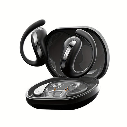 For Philips 2025 New Style True Wireless Music Headset Gaming Earbuds - Wireless, Noise Cancelling, Built-in Microphone, USB Rechargeable, Open Back Design for Running, Sports, Android & for iPhone, Gaming Headphones, Sleek E