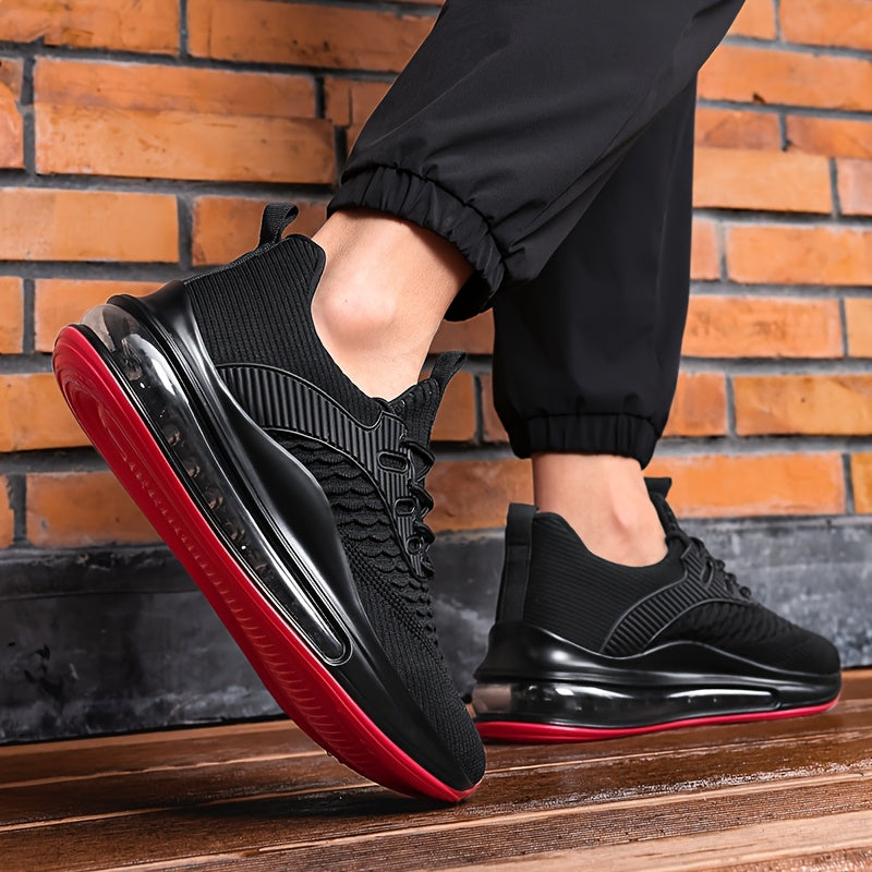 Men's & Teen ' Heavy-Duty Running Sneakers - Wide Width Available, All-Season Low-Top Lace-Up Sneakers with Cushioned PU Sole, Round Toe & All-Terrain Traction for Gym,, Casual Wear - Breathable Fabric Upper (Dad Sneakers)