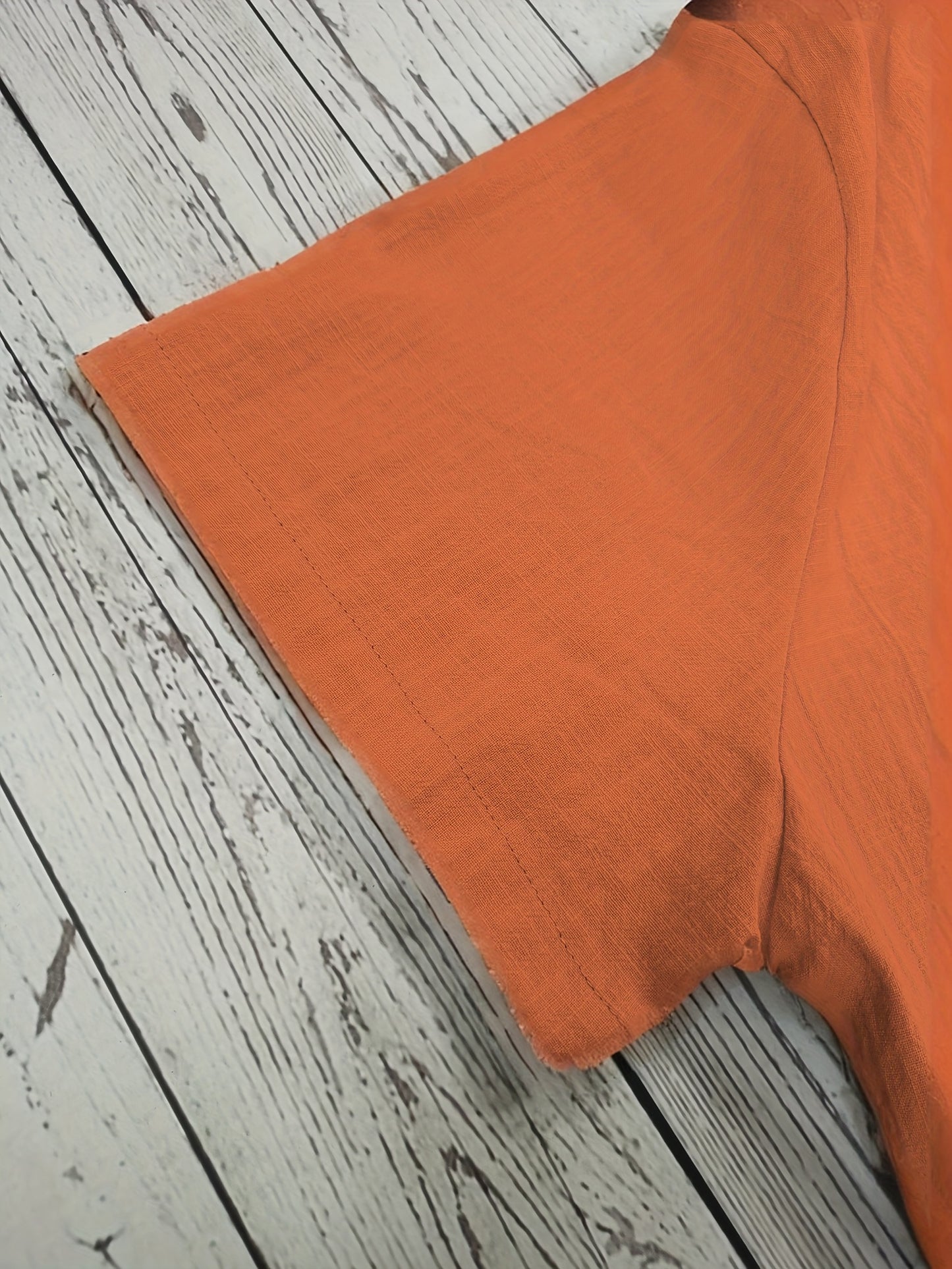 Men's Shirt Top, Solid Band Collar Short Sleeve Closure Summer Male Casual Henley Shirt For Daily Business Formal Shirts For Men