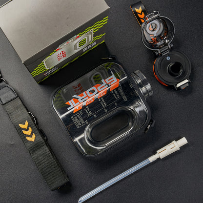 1pc TKK Leakproof Sports Water Bottle Jug with Handle & Straw - Wide Mouth, BPA-Free, for Gym, Travel, Camping, Yoga - Available in 1000ml/1600ml/2100ml (33.81oz/54.1oz/71.01oz) - Ideal Gift for Athletes, Hikers, Outdoor Enth