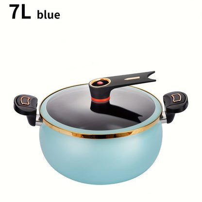 1 Piece Chubby Multi-Functional Soup Pot, 7L Large Capacity, 26cm Stew and Cooker, Non-Stick Pot for Induction and Gas Stoves