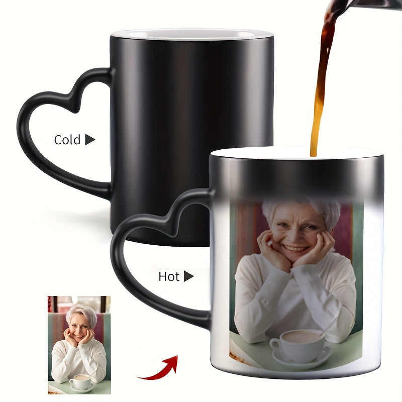 1pc Custom Photo Coffee Mug, 11oz Personalized Mug Picture, Text, Name - Gifts For Boyfriend, Girlfriend, Best Friend, Christmas Gifts, Taza Personalizadas