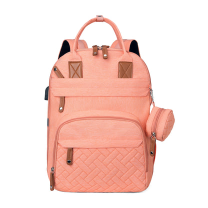 Lamroro Unisex Diaper Bag Backpack - Stylish Changing Bags with Stroller Straps & Pacifier Case, Multifunctional Travel Backpack, Soft Shell Polyester, Zip Closure, Perfect for Showers & Early Years, Diaper Bag for