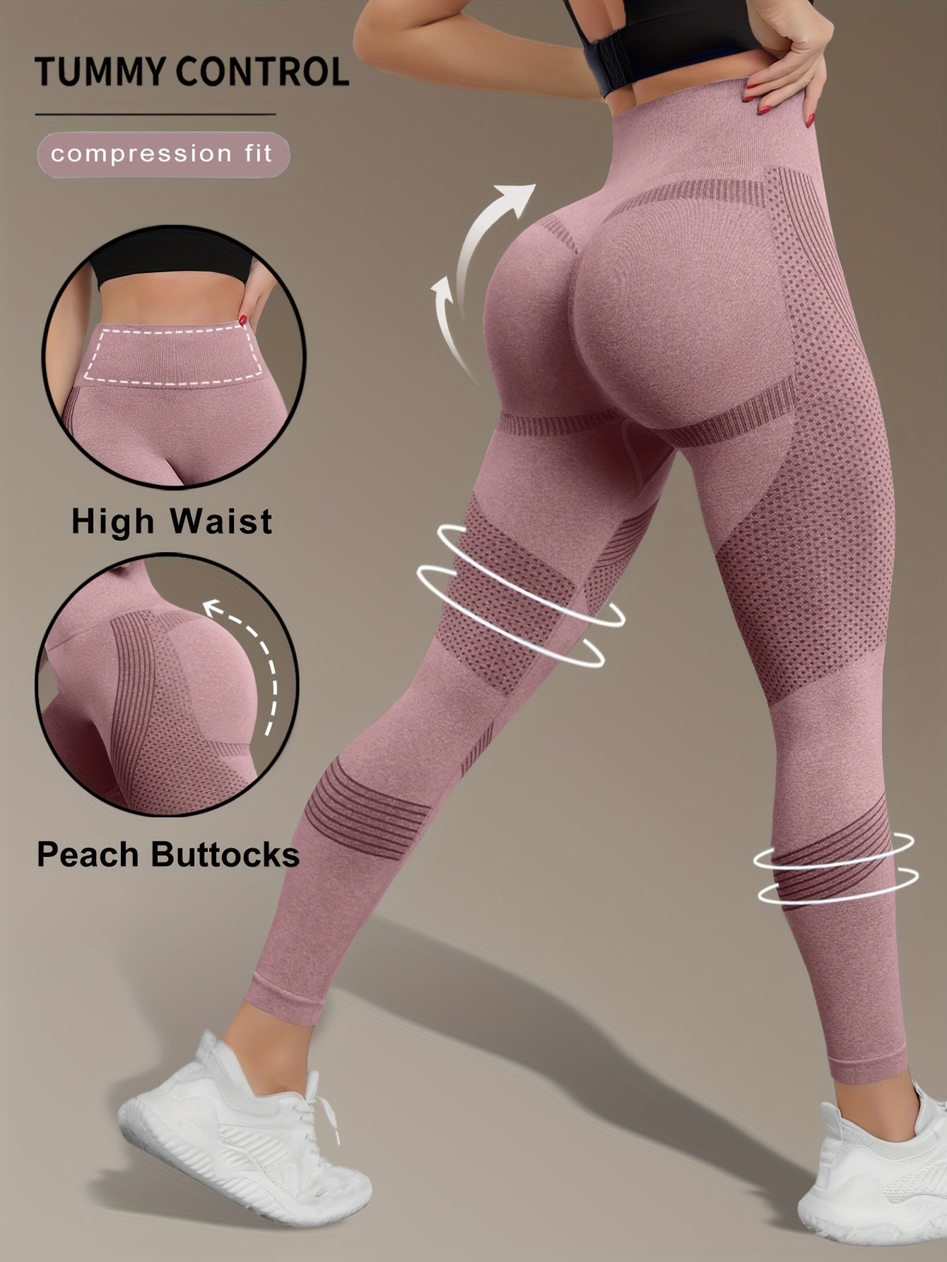 Women's High-Waist Seamless Yoga Leggings - Quick Dry, Stretchy Activewear Pants for Fitness & Training