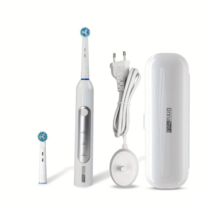 Orinatola Electric Toothbrush, Featuring 3 Rotating Cleaning Modes, 1 Travel Case, 2 Replacement Brush Heads, Induction Charging, Rating, Perfect As a Holiday Gift.