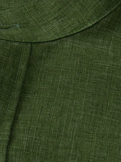 Solid Color Men's Short Sleeve Stand Collar Shirt, Men's Casual Button Up Shirt For Summer Outdoor