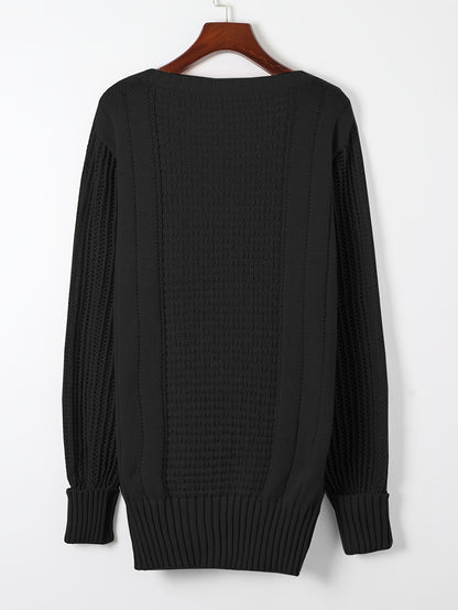 Vestido de malha rosa elegante para mulher - Casual, manga comprida, gola redonda, comprimento midi justo com padrão de tranças, perfeito para outono/inverno, 100% poliéster.