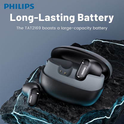 For Philips True Wireless BT Earbuds - Noise Cancelling HiFi Sound, In-Ear Headset with Mic, Sweat-Resistant, Touch Control, USB-C Charging, Compatible with iOS & Android Devices, Sports & Fitness, TAT2169, Wireless Headphone