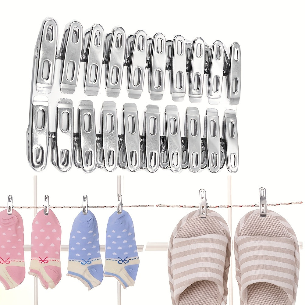 LDQ- 40pcs Set Non-slip Plastic Hangers + Stainless Steel Clips, Strong and Durable, 360° Heavy-Duty Rotating Hook Hanger, Four Seasons Home Clothes Drying and Storage and Organization, Suitable for Bedroom, Bathroom, Hom, R