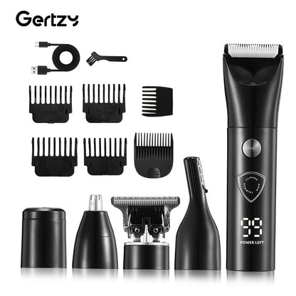 Kit de Beleza Elétrico Masculino 5 em 1 - Aparador de Cabelo com Carregamento USB, Aparador de Sobrancelhas, Nariz e Orelhas, Máquina de Barbear e Aparador de Cabelo, Máquina de Cortar Cabelo, Aparador de Barba, Presente para o Dia do Pai