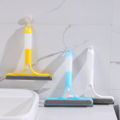 3-In-1 Multi-Functional Glass Cleaning Tool with Sprinkler, Polypropylene (PP) Plastic, for Bathroom, Kitchen, Living Room, Bedroom, Toilet - Efficient Mirror And Window Scraper