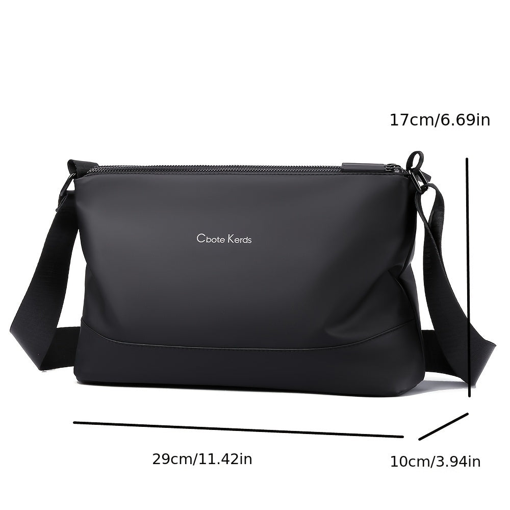 Men's Fashionable Small Crossbody Bag with Triple Compartment, Nylon, Zip Closure, Polyester Lined - Ideal for Daily Commute, Backpack, Capacity