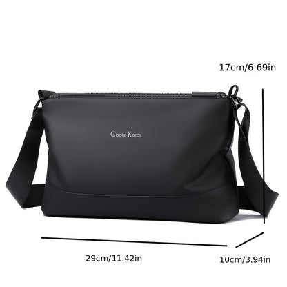 Men's Fashionable Small Crossbody Bag with Triple Compartment, Nylon, Zip Closure, Polyester Lined - Ideal for Daily Commute, Backpack, Capacity