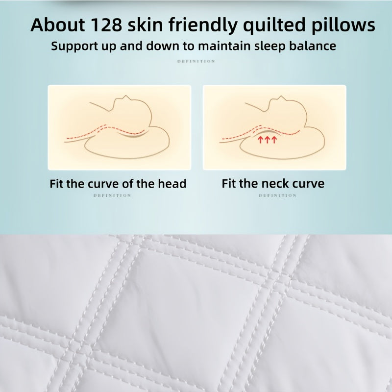 2pcs High-end Hotel Same Pillow Core Light Beige-friendly and Comfortable Cervical Spine Protection Soft and fluffy Sleep Aid Super thick and full Long-lasting no deformation and no collapse Home Gift Machine washable washabl