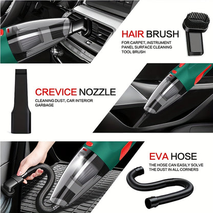 7pcs High-Power Cordless Vacuum Cleaner Set, Dual-Use for Home and Car, Strong Suction for Dust Removal and Interior Cleaning, Multi-Scene Use, Multi-Scene Vacuuming, Home And Car Cleaning, Portable Suction Cleaner, Cordless