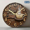 Relógio de Parede Silencioso para Amantes de Café