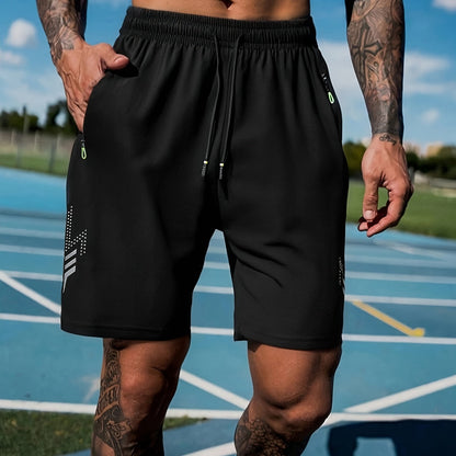 2025 Summer New Men'S Outdoor Sports Five-Finger Shorts for Running, Training, And Casual Beach Use
