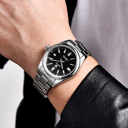 1pc BENYAR Men's Mechanical Wristwatch, 10Bar Waterproof Automatic Watch, Stainless Steel Sports Diving Watch For Men, Ideal choice for Gifts