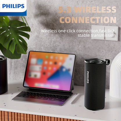 For Philips Wireless Speakers with High Fidelity Sound Quality, Low Power Consumption, Long Battery Life, and Drawstring for Easy Carrying, Portable Audio, Compact Design, Durable Build, Hiquality Audio, Usb Charging, Music L