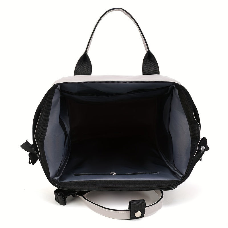 Multi-layer Space Large-capacity Solid Color Fashion Simple Mommy Bag Portable Multi-functional Backpack, Halloween Thanksgiving Day Christmas Gift