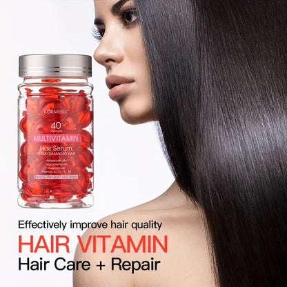 Vitamin Hair Serum Oil - Vitamins A, C, E | Moisturizing & Conditioning for All Hair Types | Fragrance Enhancer with Argan Oil