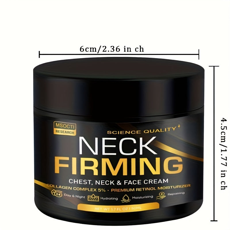 50ml Neck Firming Cream Use On Saggy Or Turkey Neck, Tightener - Collagen & Retinol Skin Tightening Cream - Moisturizer For Neck & Décolleté