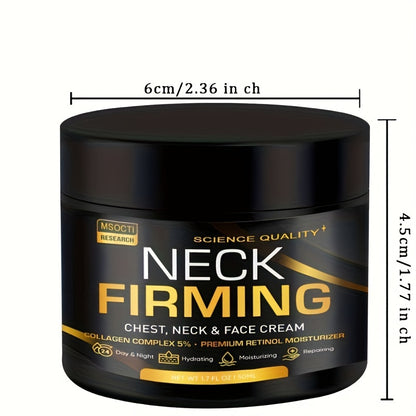 50ml Neck Firming Cream Use On Saggy Or Turkey Neck, Tightener - Collagen & Retinol Skin Tightening Cream - Moisturizer For Neck & Décolleté