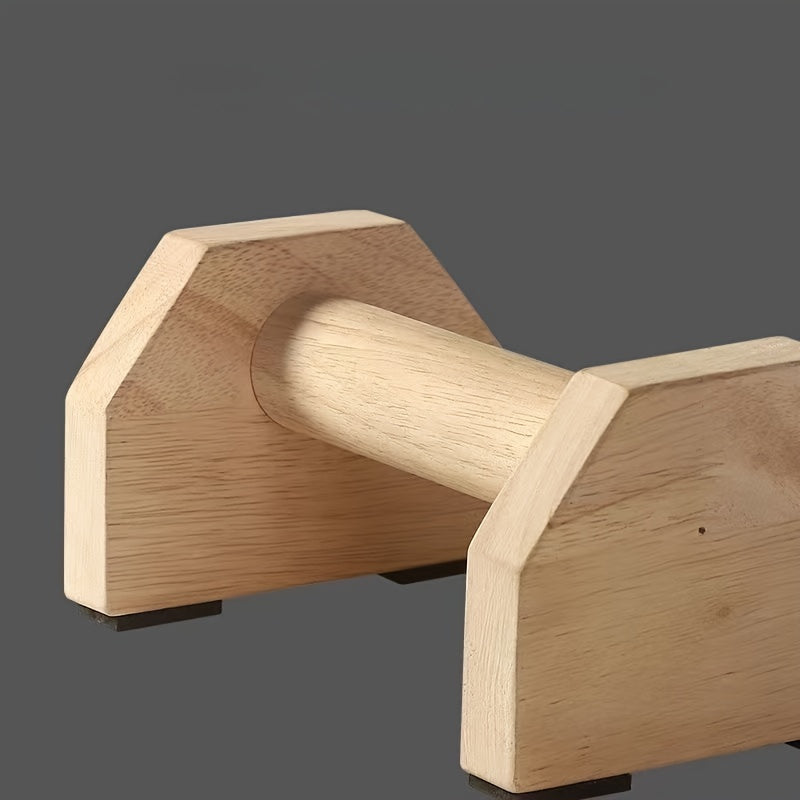 Flexões de braços, suportes de madeira maciça, barras paralelas individuais, flexões de braços de madeira, parada de mãos, exercícios, fitness, adequado para casa, fitness ao ar livre, aparelhos para flexões de braços.