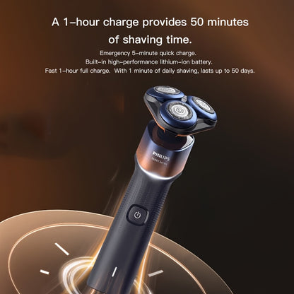 PHILIPS Shaver 5000X series X5005/00 SkinEase Beige Soothing Technology 360° Floating Blade Microbead Protective Coating 27 Blades, 56,000 Strokes/Minute 1 Hour Charge 50 Minutes Battery Life Travel Lock