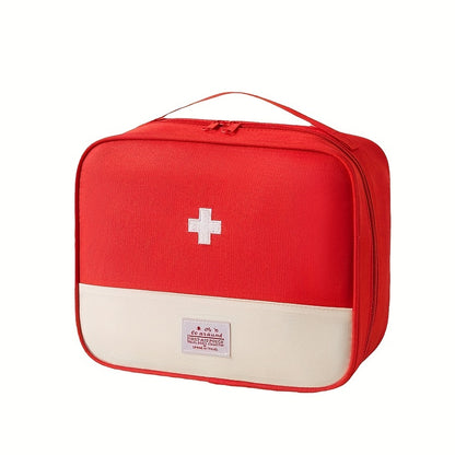 1pc Portable Medical Kit, Household Oxford Cloth First Aid Kit With Zipper, Outdoor Travel Medical Kit, Large Capacity Medicine Storage Bag