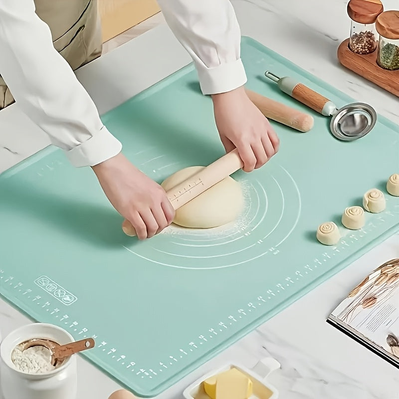 Extra-Thick Silicone Pastry Mat 50.04x39.88cm - BPA-Free, Non-Stick & Slip-Resistant for Baking, Pizza & Cake Dough - Ideal Kitchen Gadget