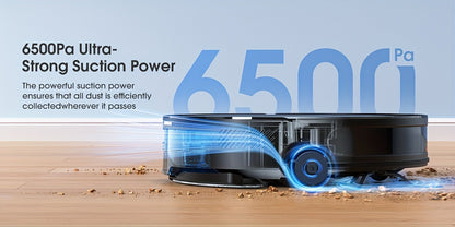 Lubluelu B40 Robot Vacuum Cleaner, 3 In 1 Robot Vacuum Cleaner And Mop, 6500Pa, 62db Low Noise, 9.98 cm Ultra-Slim Body, 5 Floors Mapping, Diversified Cleaning, Robot Vacuum Cleaner For Pet Hair, Carpet, Hard Floor, Christmas