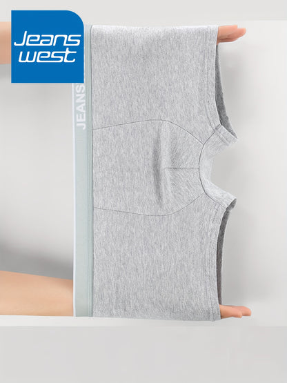 JEANSWEST 8-Pack Men's Underwear, Solid Color, Simple and Fashionable, Cotton Boxer Briefs