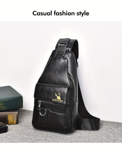 New and Wear-Resistant Men's Crossbody Bag, Handbag, Shoulder Bag, Chest Bag, Made of Wear-Resistant Fabric, with Large Capacity, Convenient to Carry, Suitable for Daily Work, Leisure, and Travel, Available in Multiple Colors