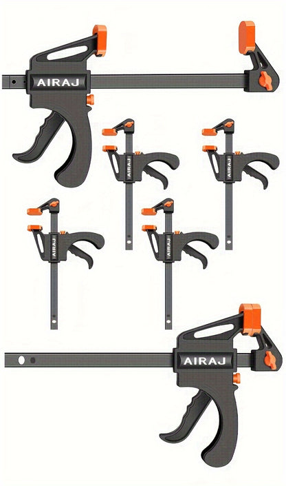 2/5pcs AIRAJ 10.16 Cm Woodworking Clips F Clamp Clip Hard Grip Quick Ratchet Release DIY Carpentry Hand Vise Tools